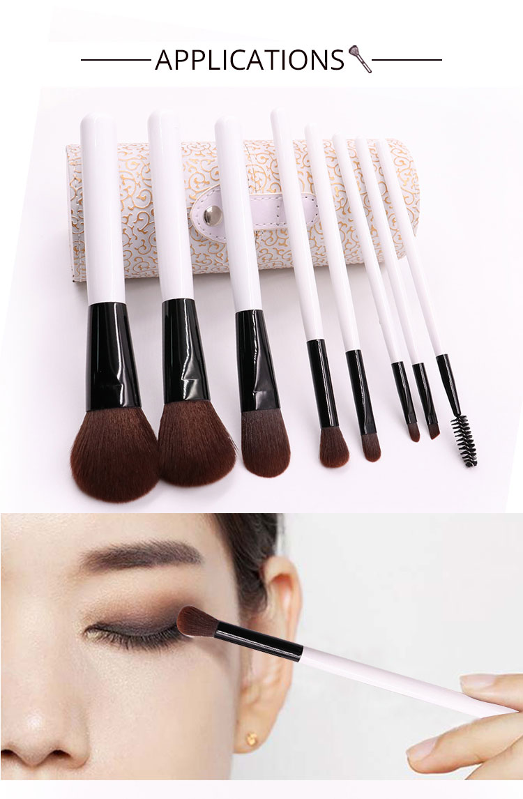 8pcs High Quality Nature Hair Private Label Makeup Brush Set Professional