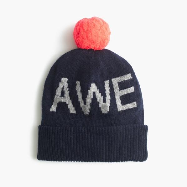 Boy ' S Intarsia Knitted Pom Pom Hat 38 Viscose 35 Nylon 22 Wool 5 Alpaca