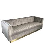 2018 new design gold metal base couch luxury fabric living room sofa ,3-seater