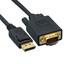 China DisplayPort to VGA Video cable, DisplayPort Male to VGA Male, 6 foot on sale