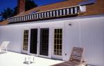 Outdoor aluminum card type retractable awning for patio, patio, shop, hotel