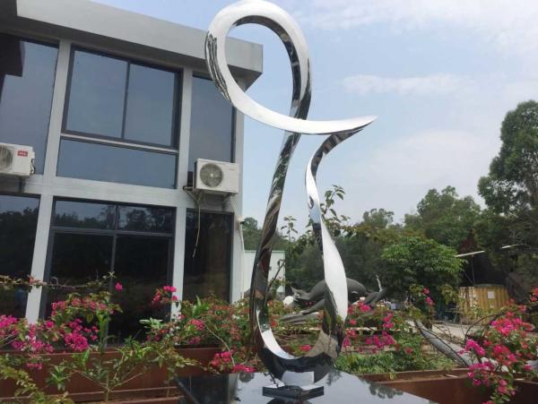 Artificial Style Stainless Steel Sculpture Outside Garden Statues For Art
