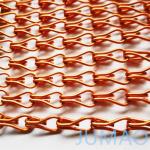 Commercial Orange Chain Link Fly Curtain Fence Wavy Window Screen