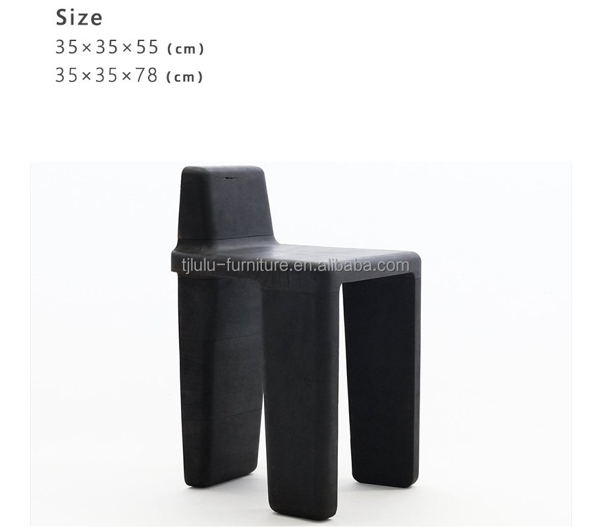 Modern Design Wood Seat Dining Chair Living Room Bar Stool Finish Nitrolacquer for Home Office