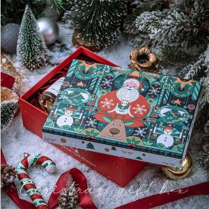Wholesale Custom Design Logo Christmas House Gift Kraft Paper Box With Lid with Gravnre Printing from china suppliers