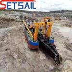 38m Total Length QH-D24 River Sand Pump Cutter Suction Sand Dredger with Booster