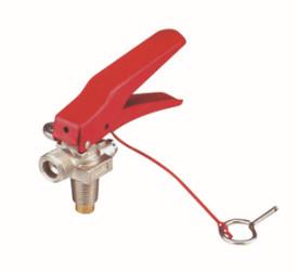 Wholesale CO2 Cartridge Fire Extinguisher Fittings , Safety Chrome Valve With Loop from china suppliers