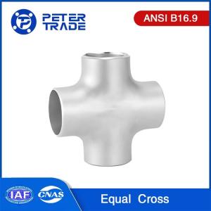 Wholesale Seamless Equal Cross Stainless Steel Pipe Fitting ASME B16.9 ASTM A403 WP316/316L WP304/304L For Piping Solutions from china suppliers
