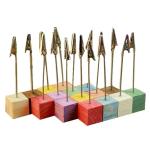 Wooden colored memo clip pine wood base note clip desktop ornaments wooden photo