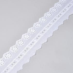 Wholesale White Guipure 6.5cm Embroidery Lace Trim For Top Clothes from china suppliers