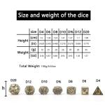 Electroplated Vintage Colored Octopus Metal Dnd Dice Set Dragon and Dragon