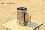 Zinc Plated Steel Canister Charcoal Chimney Starter for Portable BBQ Outdoor