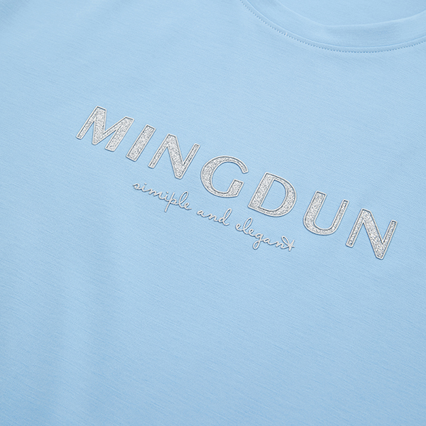 Sustainable O-neck T Shirt with Custom Logo Label and Breathable Comfortable Fabric