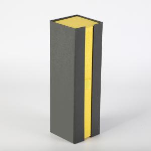 Wholesale single wine Bottle magnetic closure Box Greyboard Flat Pack Spirit vodka whisky bottle box from china suppliers