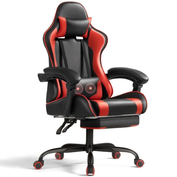 Swivel Chair ALINUNU Ergonomic Computer Gaming Chairs with Massage and Lumbar