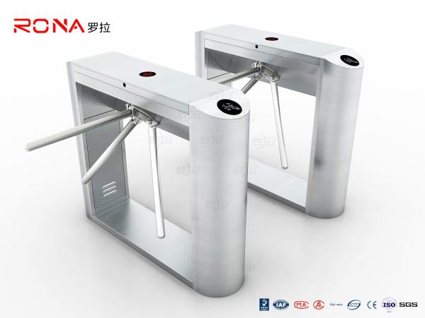 Fingerprint Reader Tripod Turnstile Gate RFID Flap Barrier 30 Persons / Min