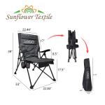 Outdoor Foldable Chairs Loungers For Camping With Storage Pocket