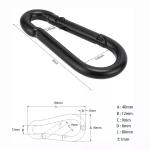 Precision Casting Technology Stainless Steel Snap Hook with Black Zinc Plated