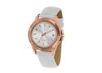 10Atm White Stainless Steel Waterproof Watch Times Round Quartz Style