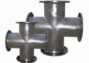 China Flanged Cross Ductile Iron Pipe Flanged Fittings DN80 - DN600mm EN545 Standard on sale