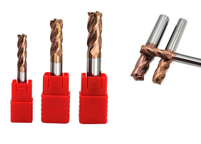 Solid Carbide Corner Radius End Mills , R0.1 / R4.0 Solid Carbide Roughing End Mills