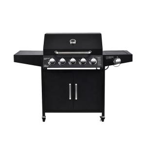 Wholesale 141*55*109 cm Garden 304 Ss 10000Btu 5 Burner Gas Smoke Grill Machine With Side Burner from china suppliers