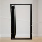 Triple Panel Glass Aluminium Fold Up Doors Weatherstripping Dark Grey Aluminium