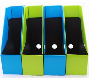 Wholesale Foldable Stationery Holder Magazine File Organizer CMYK Corrugated Collapsibile 300mm from china suppliers