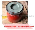 Goose neck air pipe head, flanged cast iron goose neck type air pipe head