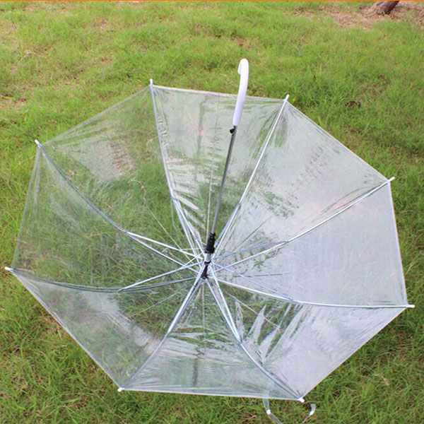 EVA Long Handle Rain Sun Clear Plastic Dome Umbrella Rainproof Wedding Photo