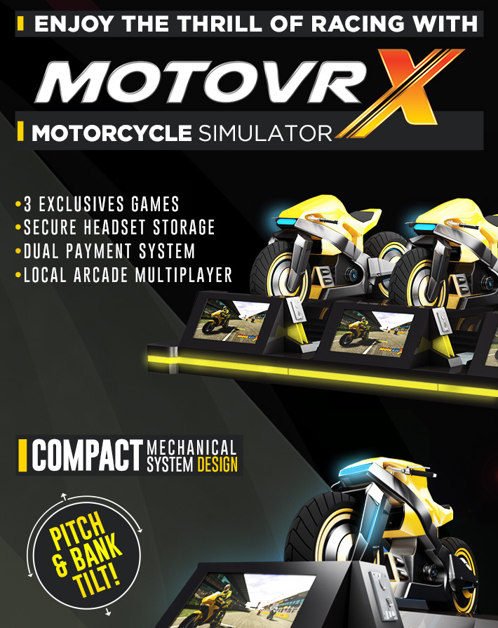 Kids VR Motorcycle Games Online Multiplayer With 24 Inch Screen Galvanized Steel Frame