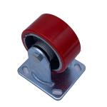 Rigid Plate Polyurethane Tread Cast Iron Caster Wheel