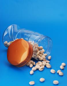 Wholesale Food Storage Type PET Plastic Jars Round Shape Single Wall Colorful Cover from china suppliers