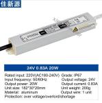 0.83A LED Drivers Power Supply 24V 20W IP67 Waterproof Light Box Power Supply