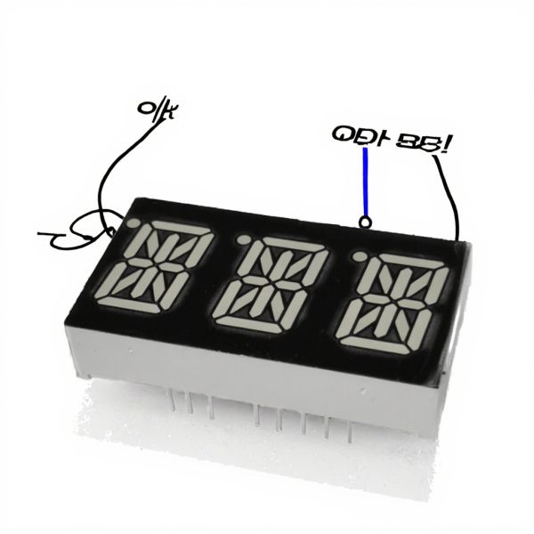 0.54 Inch 3 digit 14 Segment LED Alphanumeric Display
