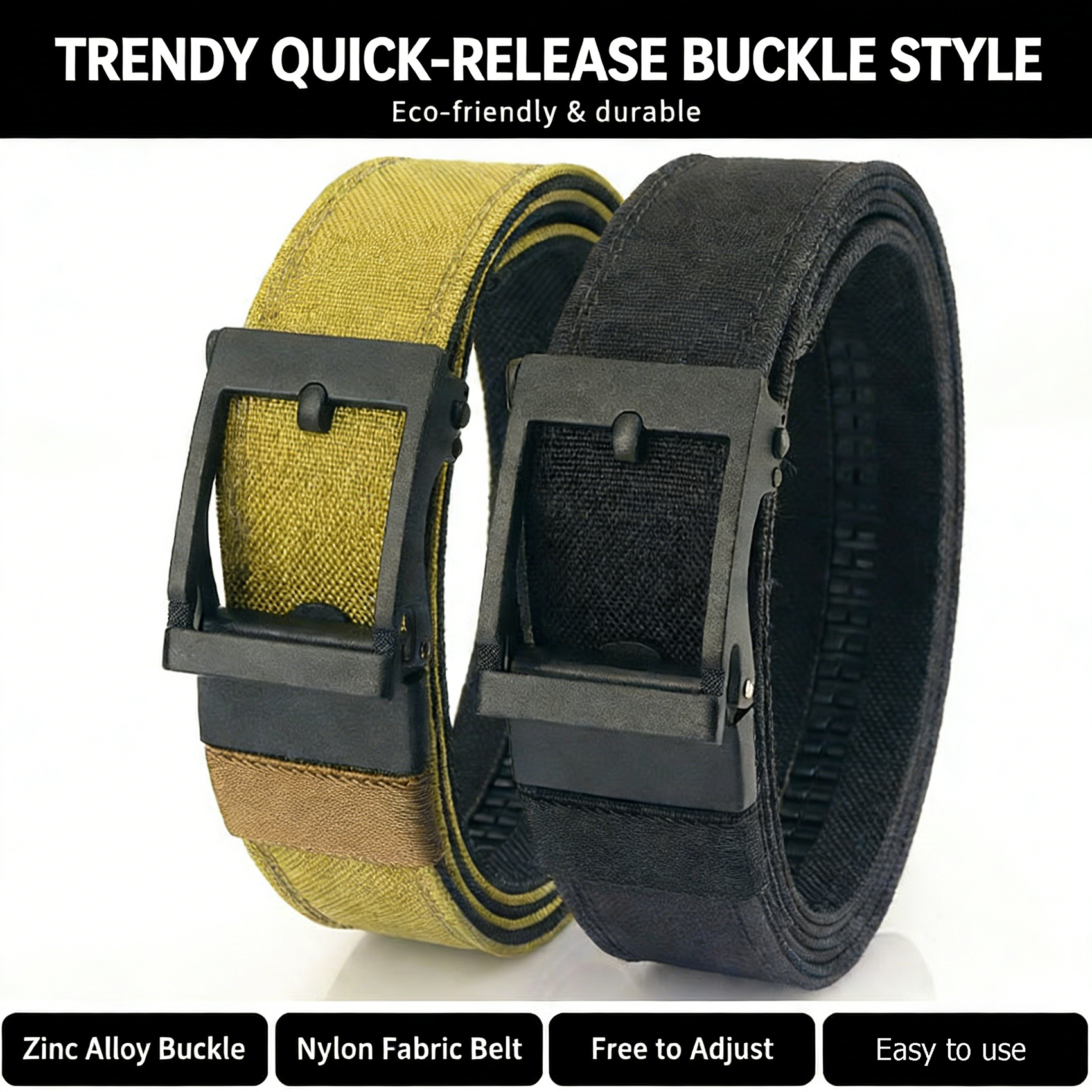 DANSKY Men Belt,Tactical Holster Web Adjustable Belt Stretch Fit Quickly Release for Outdoor Duty,Cut for Fit