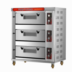Wholesale Timer Function Commercial Baking Equipment 3 Deck 6 Trays Gas Baking Oven from china suppliers