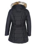 Fitted Shape Long Down Cool Womens Coats Customized Color With Big Soft Fur