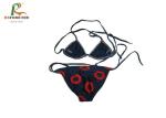 Red Circle Womens Bikini Swimsuits , Drawsting American Apparel Sublimation