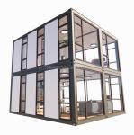 Office Convenience for Supermarket Large Curtain Wall Glass Window Movable House