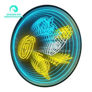 Wholesale Acrylic Indoor Neon Mirror Craftsmanship A Perfect Combination of Art and Precision from china suppliers