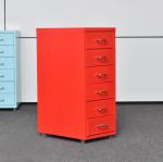 6 Drawer Steel Mobile W410mm D690mm Metal Filing Cabinet