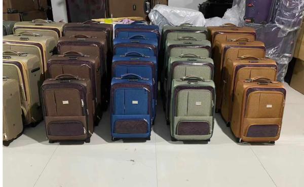 Brown 4 Wheels 3-PC Rolling Eva Trolley Luggage Expandable Spinner Luggage