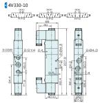 Solenoid Valve 4V330C-08 AIRTAC For Air 0.15 To 0.8 MPa 21 To 114 Psi Fluid Air