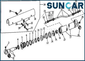 Wholesale AR105312 Hydraulic Cylinder Repair Kits John Deere 690 690B Bucket Sealing Kit from china suppliers