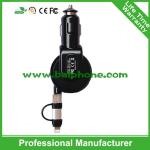 2 in 1 retractable car charger for smartphone