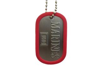 Wholesale Iron, Brass, Copper Marines Dog Tag, Aluminum Stamped Personalized Dog ID Tags With Silicon Silencer from china suppliers