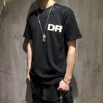 Black Fashionable Mens T Shirts , Polo Style T Shirt Custom Logo Printing