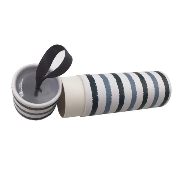 Commercial Printed Paper Tubes Cardboard Cylinder Tubes With Pvc Window Ribbon