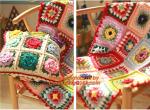 The good hand exclusive retro handmade crochet Mori stereo flower Retro Red Edge